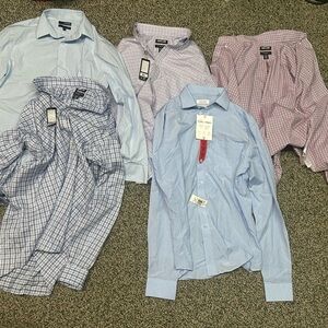 Men’s Large and 1 Medium Kirkland Signature and Other Dress Shirt